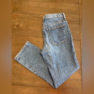 J. Crew Essential Straight Leg Jeans Size 27 Medium Wash Classic Fit Preppy